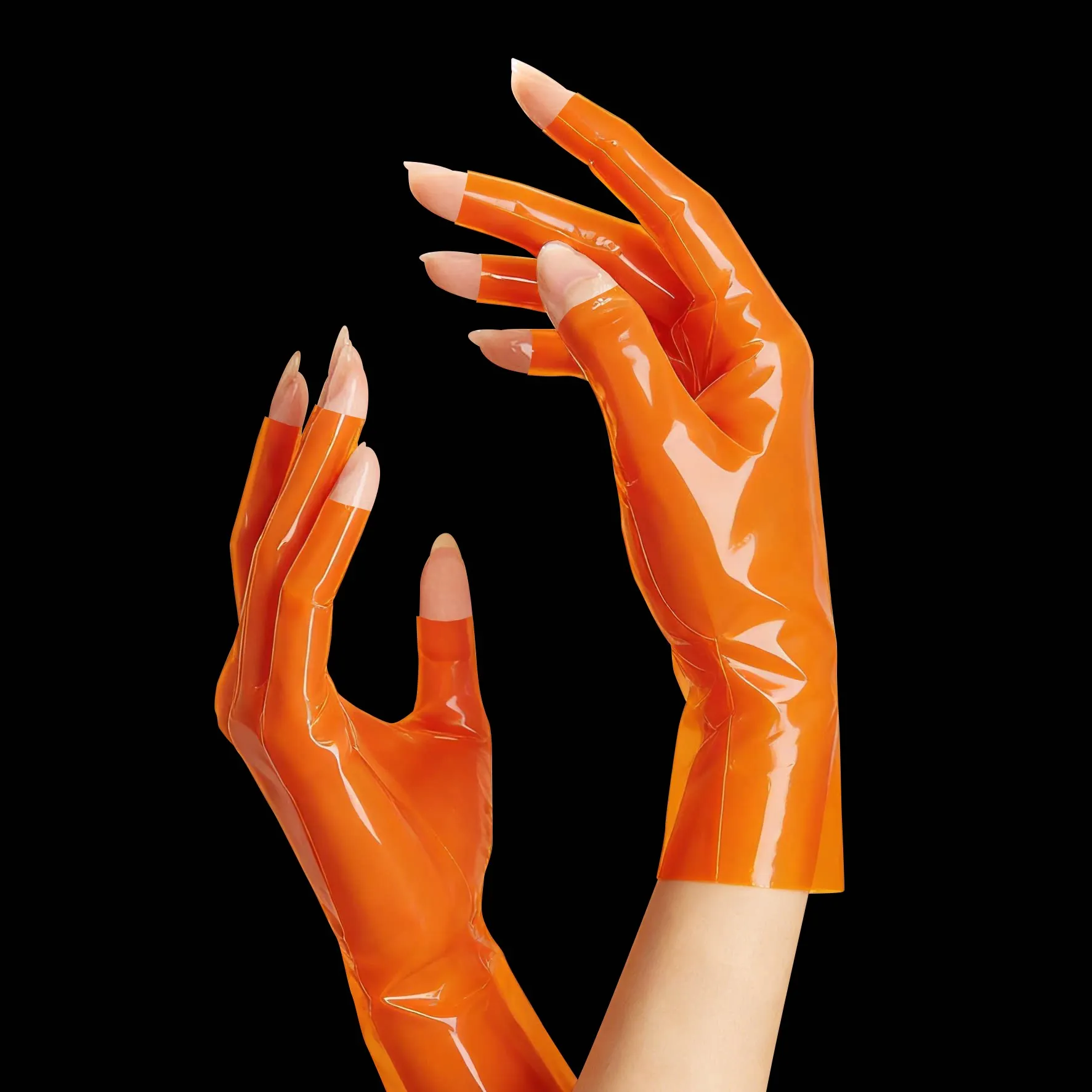 Orange Magic Photon Whitening Anti-Blue Light Anti-Ultraviolet Rays Remove Melanin Tender Skin Sunscreen Gloves Boxed 10