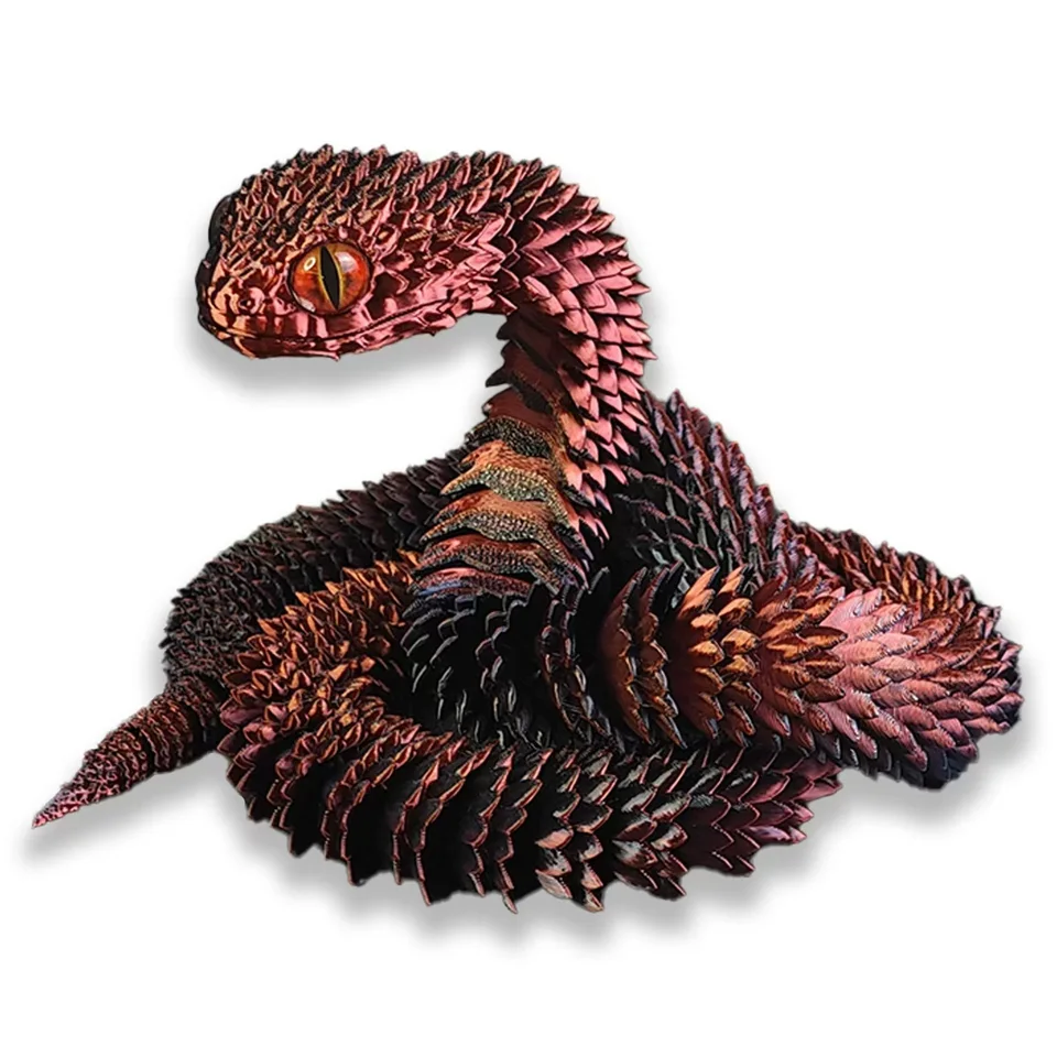 30cm 3D Printed Snake Toys Funny Printed Animals Snake Christmas New Year Craft Ornament Simulation Animal Home Desktop Ornament, image 11