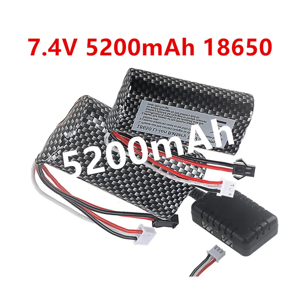 SM-2P Plug for wltoys 104310 104311 S033g Q1 H101 18301/18302 RC Boats Cars Drone Parts 2S 18650 20C 7.4V 5200mAh Li-ion Battery