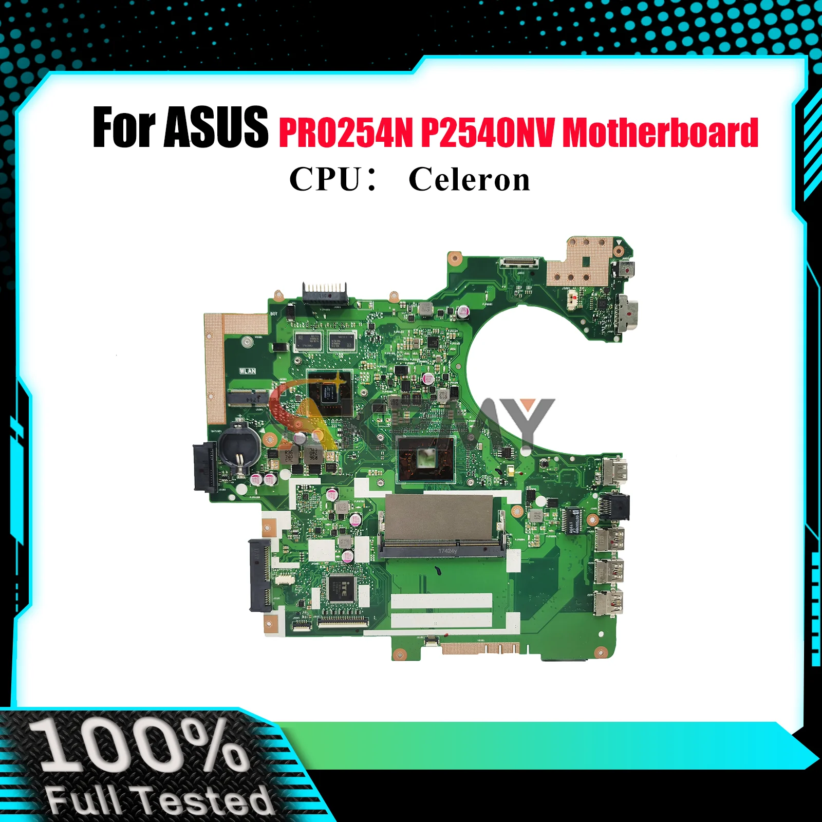 

P2540NV Материнская плата для ноутбука ASUS ProArt P2540N PRO254N P2540NV Материнская плата для ноутбука с процессором Celeron 100% тестирование ОК быстрая доставка