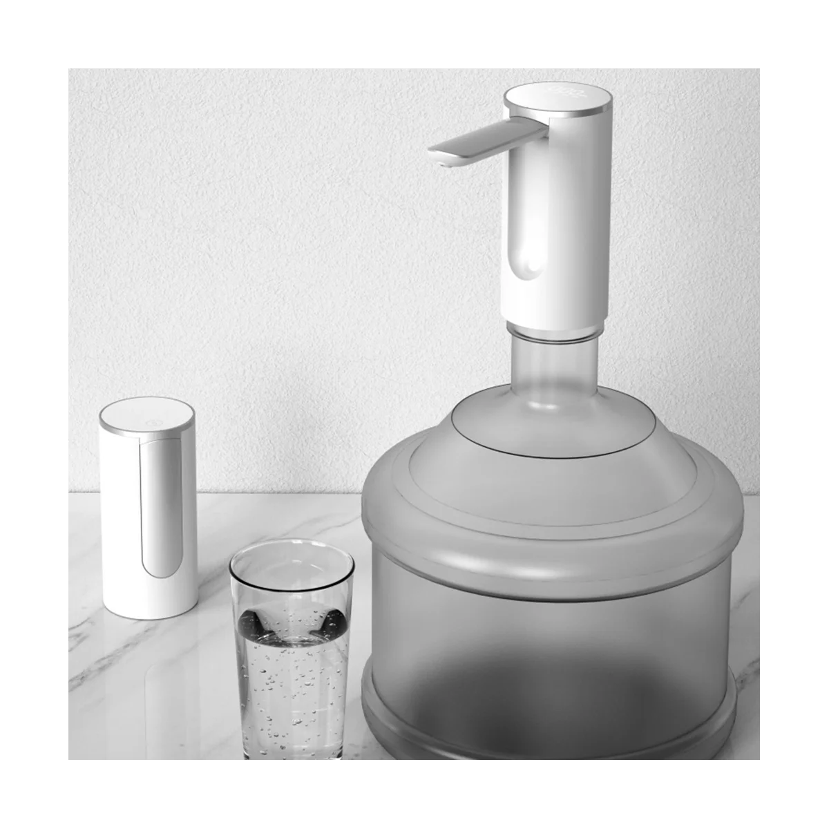 Dispensador de agua inteligente, bomba de botellas de agua eléctrica, dispositivo de succión de agua de barril plegable USB para el hogar, color gris