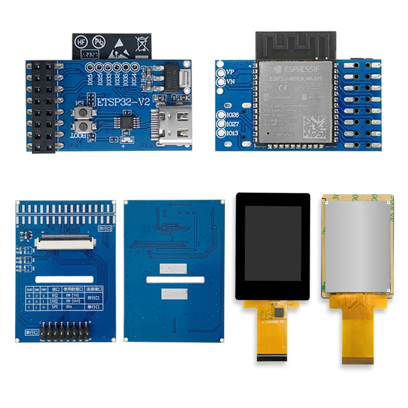 ESP32 2.4 pouces 240*320 affichage intelligent Ardu37LVGL WIFI et carte de développement Bluetooth 2.4 pouces LCDTYPE-C téléchargement de ligne électrique