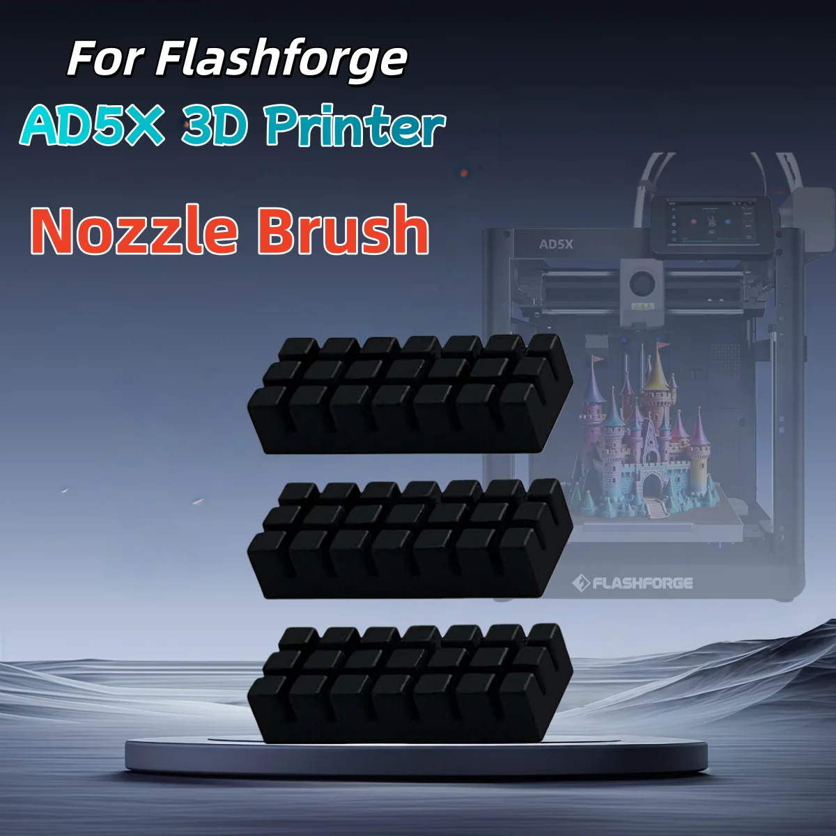 

3/5PCS Nozzle Brush for Flashforge AD5X 3D Printer Nozzle Cleaning Tool Hotend Silicone Brush Heated Bed Silicone Wiper