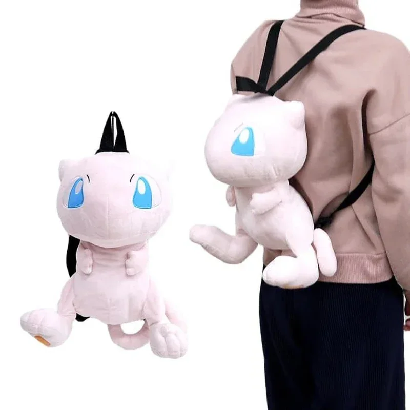 Mochila de dibujos animados para niños, muñecos de peluche Gengar, Eevee, Snorlax, Mew, Mimikyu, Anime japonés, elfo, Gengar, regalos, 40cm