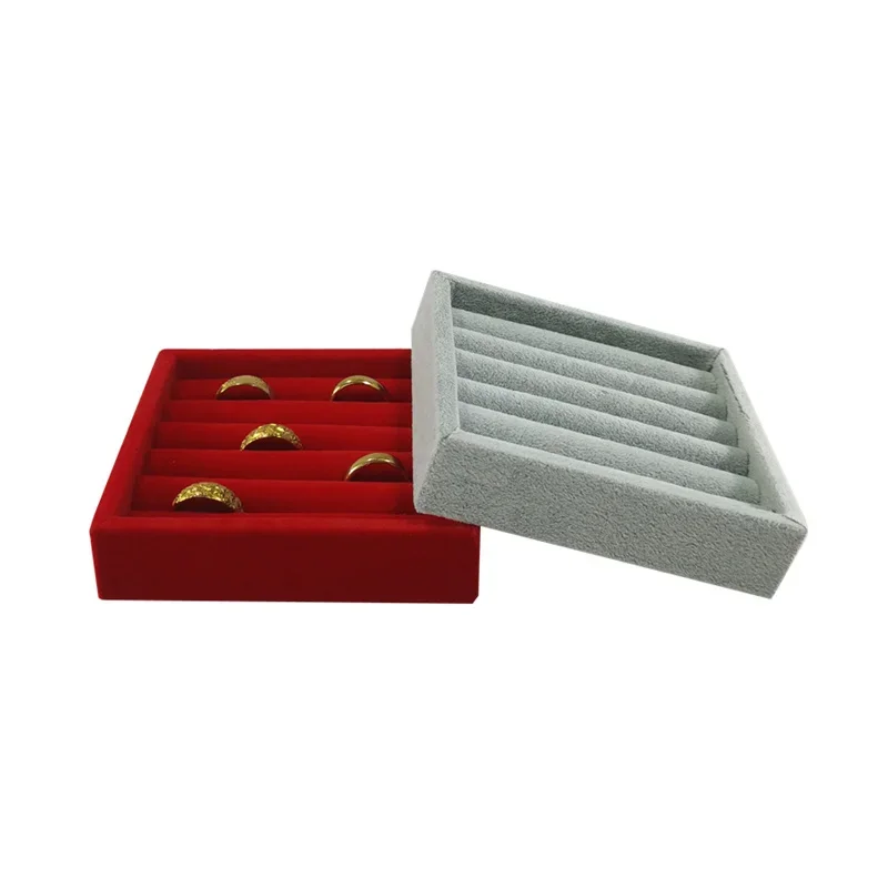 Flannelette Ring Display Tray Earrings Tray Ring Storage Tray Jewelry Counter Display Tray Jewelry Display Props