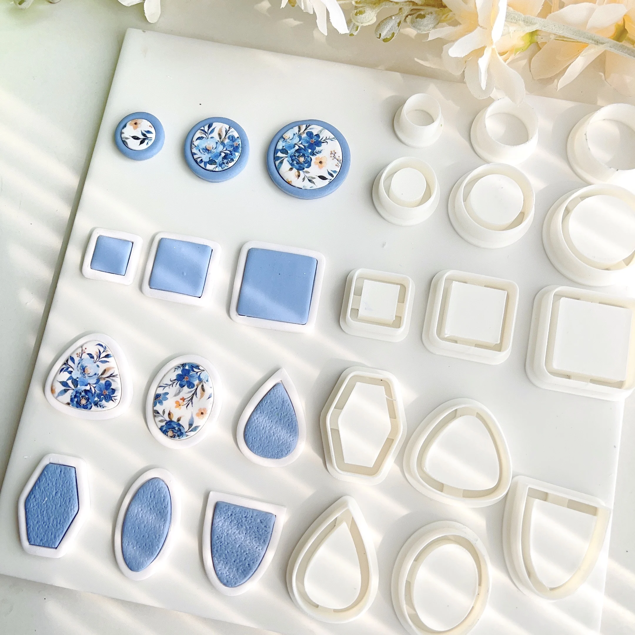 Geometry Arc Shape Polymer Clay Cutter Mold Organic Polymer Clay Cutters for Earrings Making  Jewelry Pendants Clay Tools