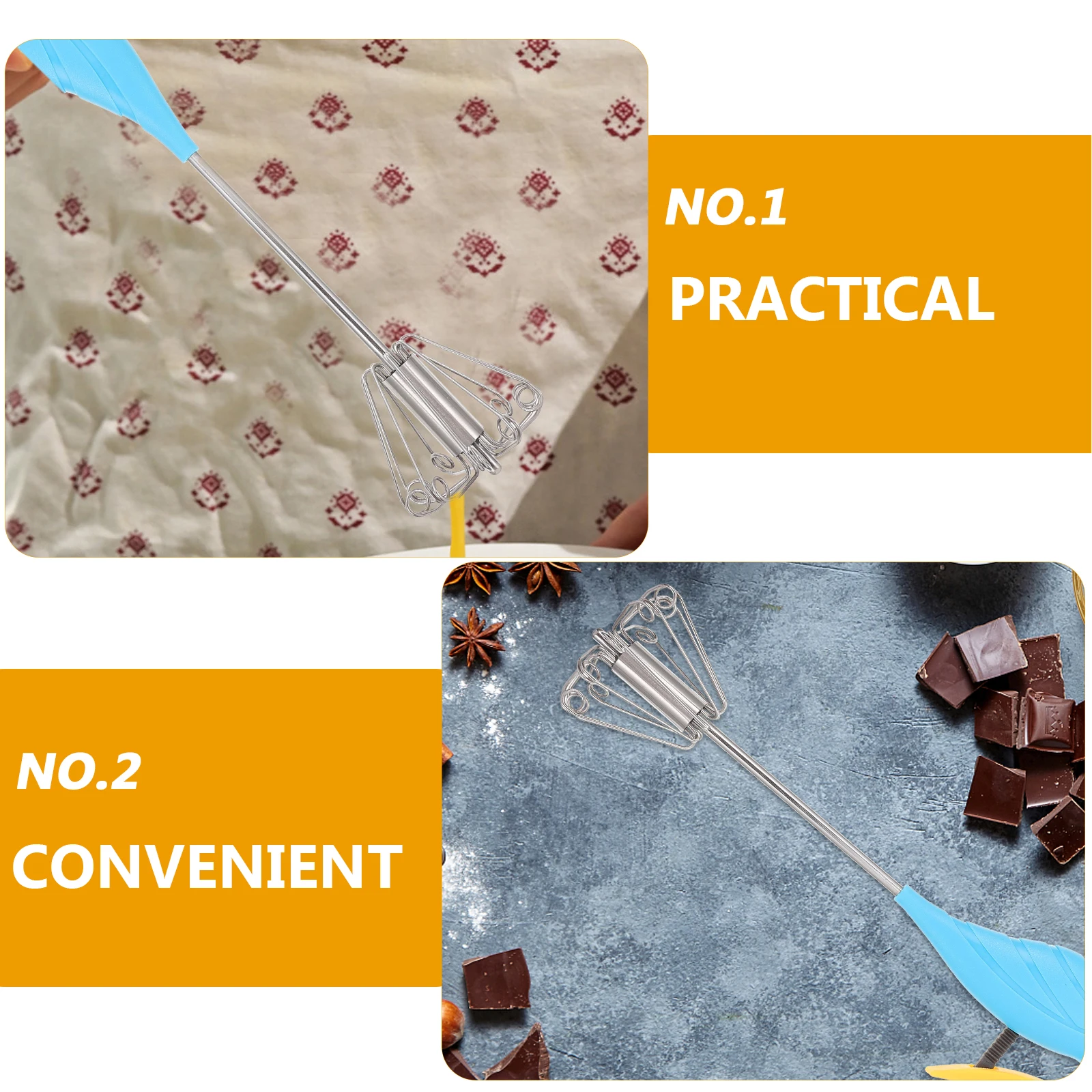 

Cream Whisk Egg Beater Easy to Clean Stainless Steel Whisk- Gadget