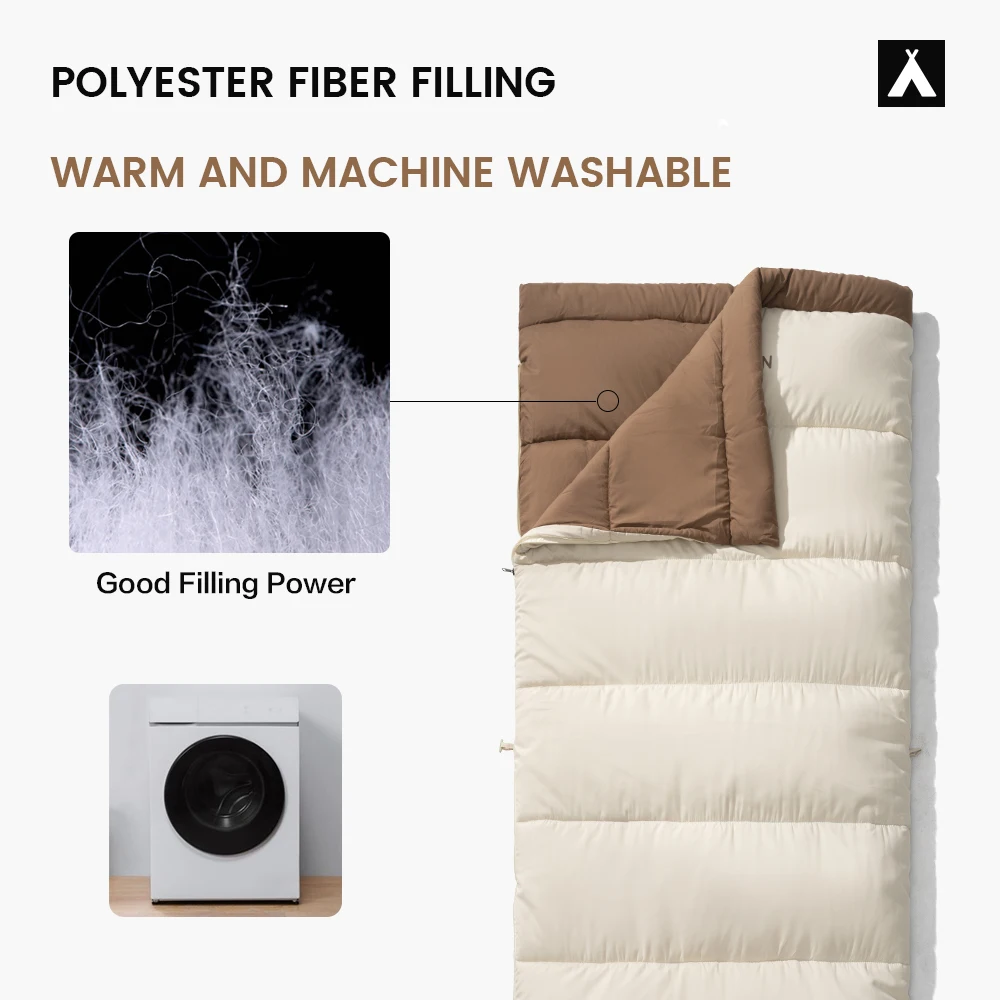 حقيبة نوم للتخييم من Mobi Garden، حقيبة نوم قطنية خفيفة الوزن ودافئة على الظهر للسفر والمشي لمسافات طويلة في الهواء الطلق #2