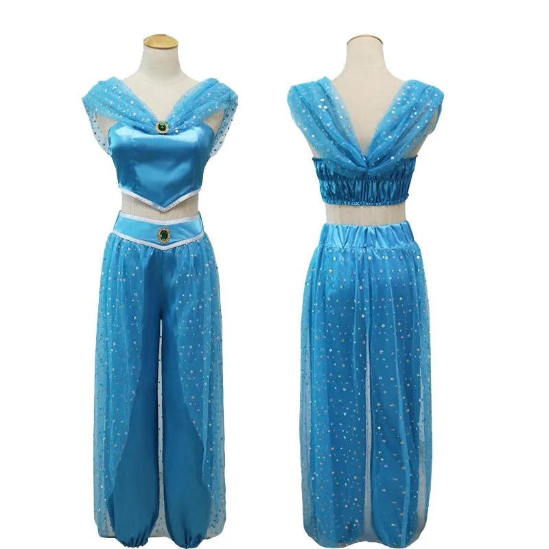 

Jasmine Princess Halloween Aladdin Genie Lamp Jasmine Princess Dress Cosplay Aladdin Role-playing Outfit Polyester Fiber
