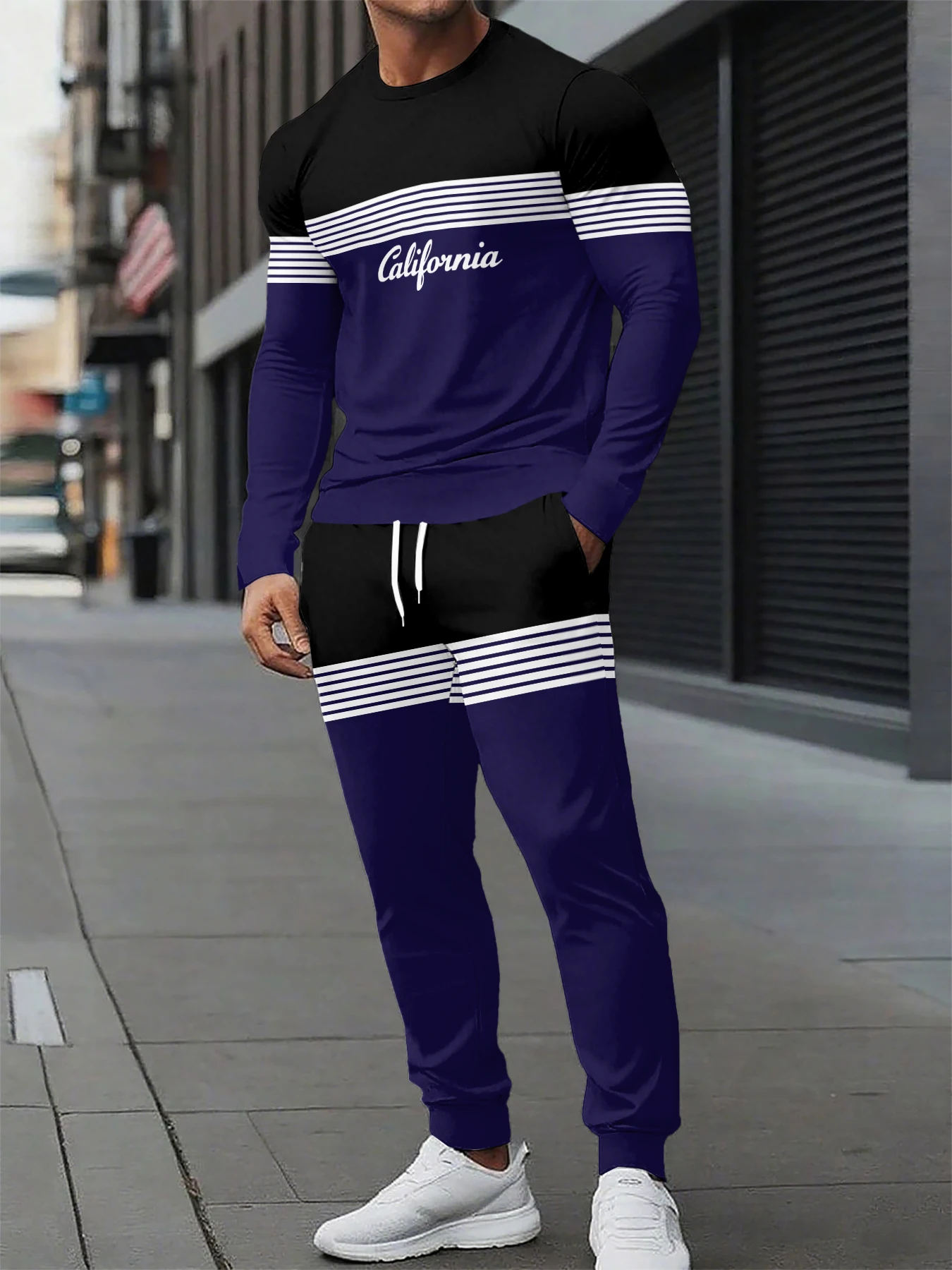 

Clothing Set Spring Autumn Men Women Fashion Printing Fashion Casual Sportswear Sweatshirt Jogging Pants 2Pcs Sets