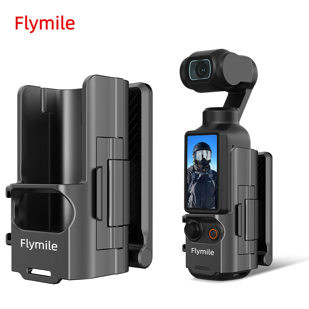 Flymile Soporte Magnético para DJI Osmo Pocket 4 4P 3, Accesorios, Soporte Ajustable, Adaptador de Expansión, Marco con Cold Shoe