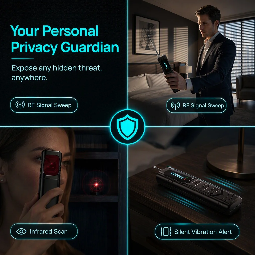 2026 Smart Hidden Camera Detector Anti-Eavesading GPS Tracker Finder Bugs Detector Anti Spy Device For Meeting Rooms Hotel Cars