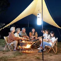 LED Rechargeable Camping Lantern Emergency Outdoor Tent Light Portable Night Light with Clip Hook for Hiking Fishing Hurricane 5