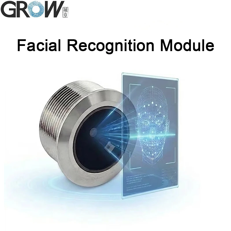 GROW FP001-M25 USB/UART Single Lens Round Indicator Light DC3.3V Facial Recognition Module Easy Installation For Security System