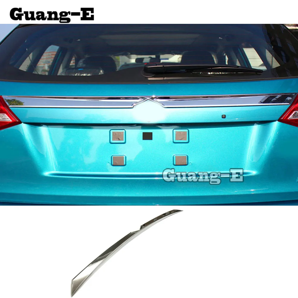 

For Suzuki Vitara 2016 2017 2018 2019 Car Body ABS Chrome Rear License Plate Door Bottom Tailgate Frame Plate Trim Lamp Trunk