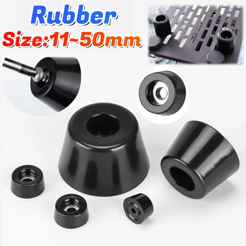 2~30pcs Anti Slip Furniture Legs Feet Black Floor Protector Sofa Table Leg Speaker Cabinet Bottom Pad Furniture Accessories