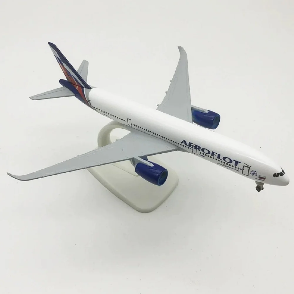 Air-bus 350 20CM 1:400 Scale Airplanes Alloy Metal Russia Aeroflot A350 Plastic Model Plane Diecast Model Aircraft Kits Gift