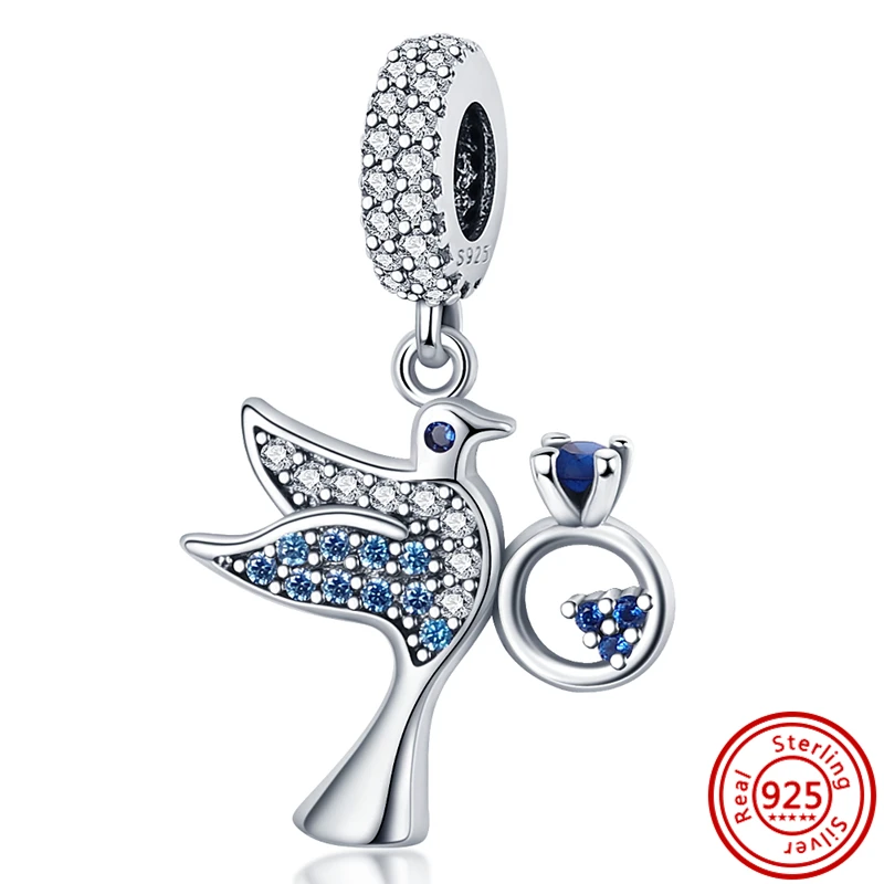 2026 Heißer Verkauf Charms Perle 925 Sterling Silber Blauer Schmetterling Leuchtender Glühwürmchen-Anhänger Passend für Armreif Armband Halskette DIY Schmuck – Detail 6