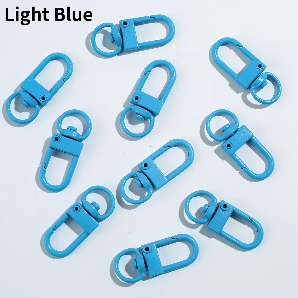 10/20pcs Colorful Metal Plated Lobster Clasp Hooks