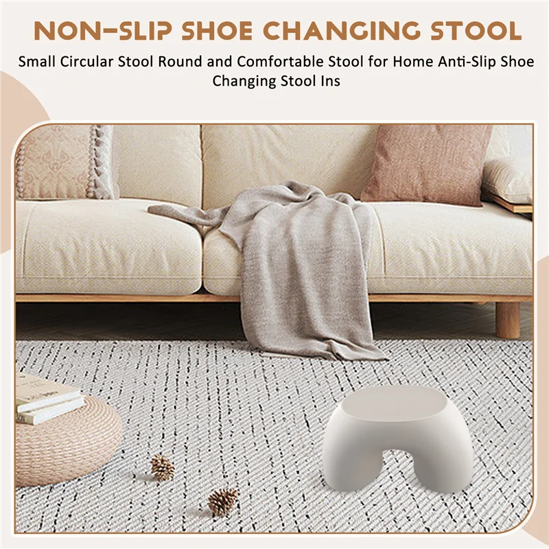 

VELIF-маленький круглый табурет, круглый и удобный табурет для дома, противоскользящий табурет для смены обуви, Ins