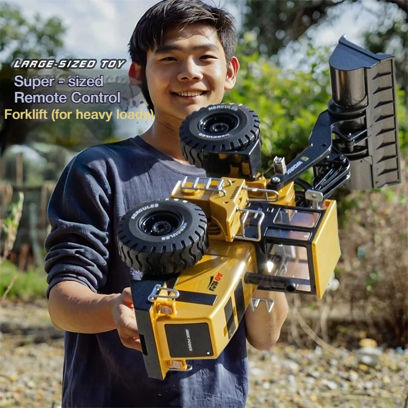 New Hercules Remote Control Toy Oversized Alloy Bulldozer Electric Engineering Loader Outdoor Play For Adult Hobby Enthusiasts