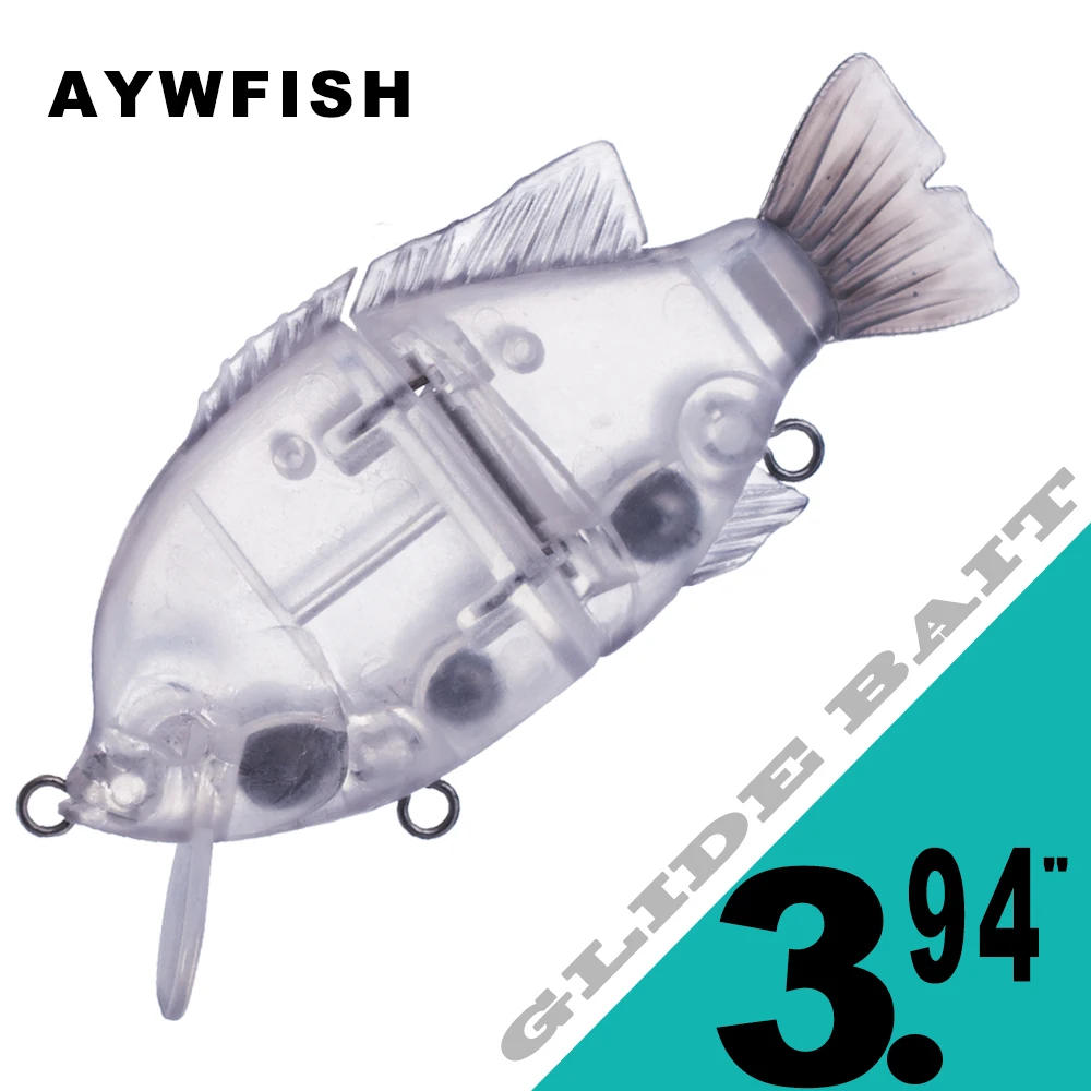 

AYWFISH 3 шт./лот дюйма, 30 г, неокрашенные плавучие наживки для булетов, мягкий хвост, погремушка, односекционная жесткая плавающая наживка для тела, заготовки
