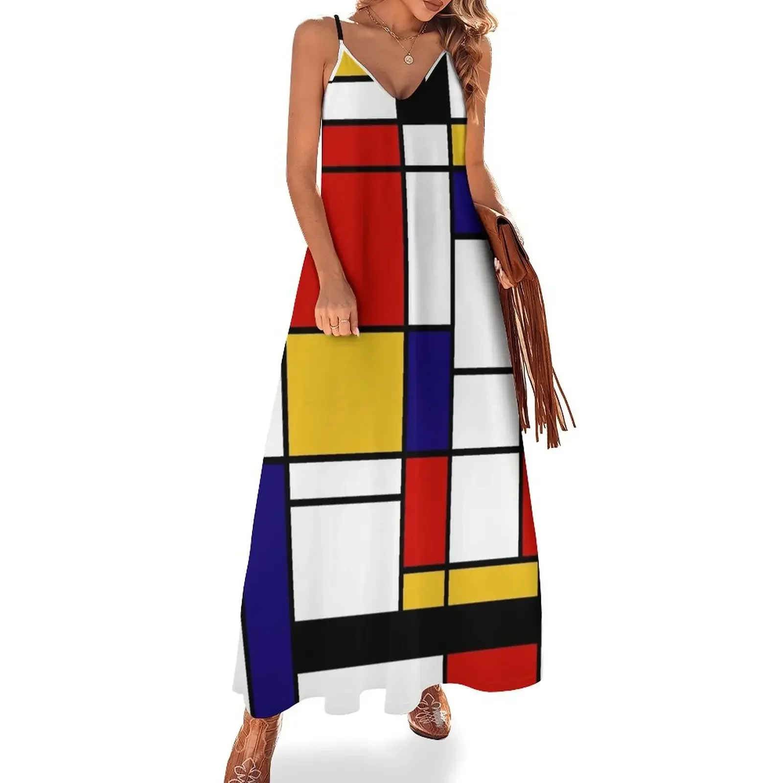 De Stijl #2 (Mondrian Inspired) Sleeveless Dress prom clothes Elegant gowns summer dress womens 2025 Dress