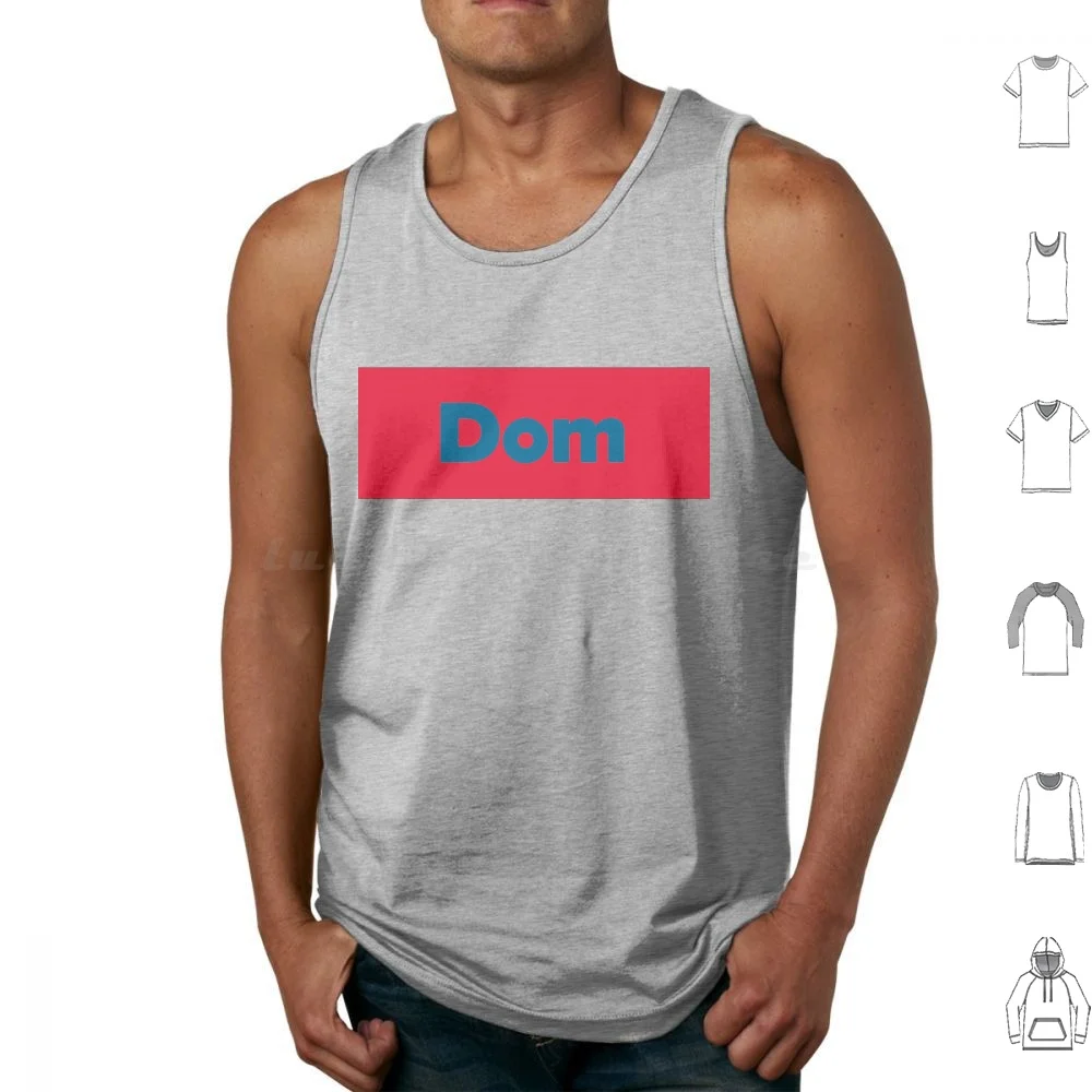 Dominos : Dom Tank Tops Print Cotton Dominant Bdsm Crack Funny Statement Pizza Dominos Sandwich Sex Kinky Daddy