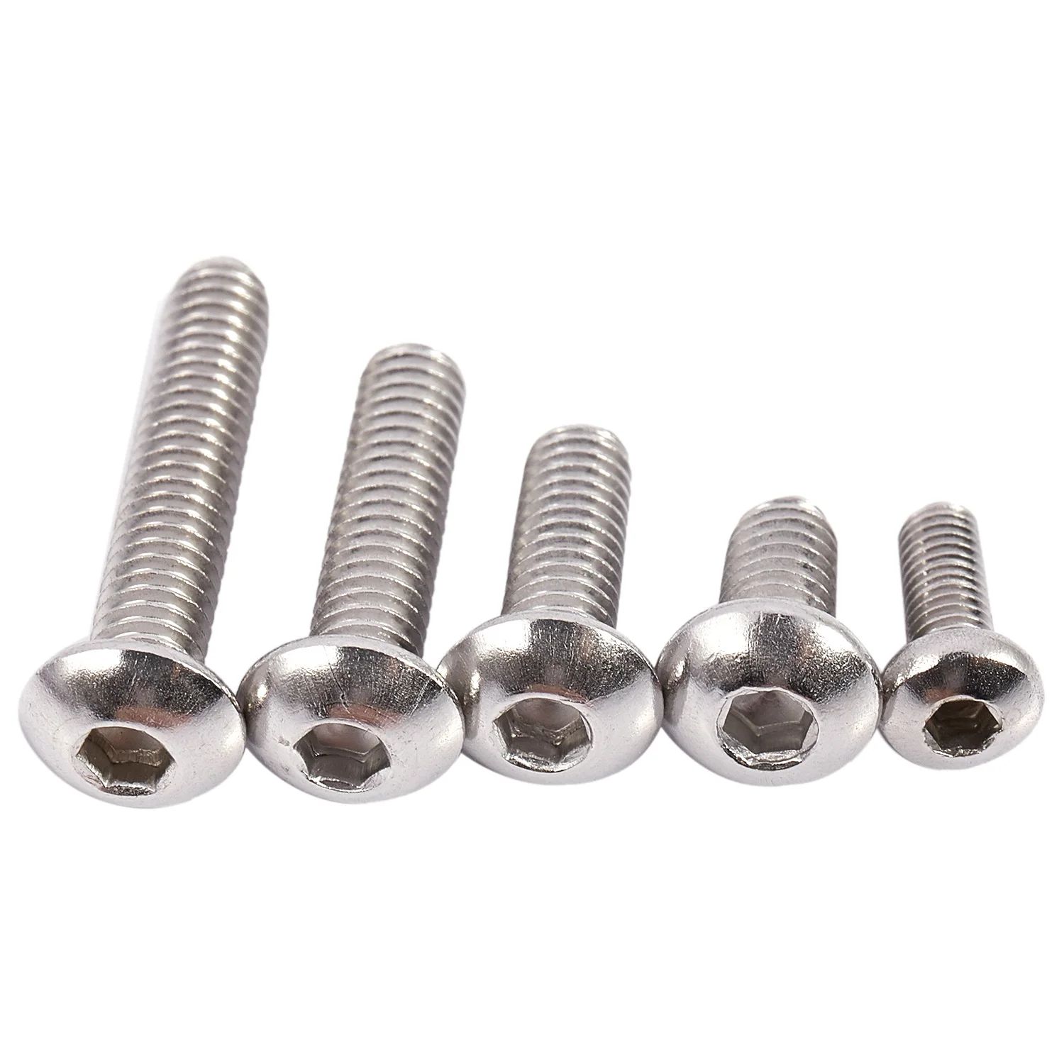 AB46-480Pcs Button Head 12 Sizes Screw And Nuts Kit,M2 M3 Steel Assorted Hex Socket Head Cap Bolts Screws Nuts Assortment Set