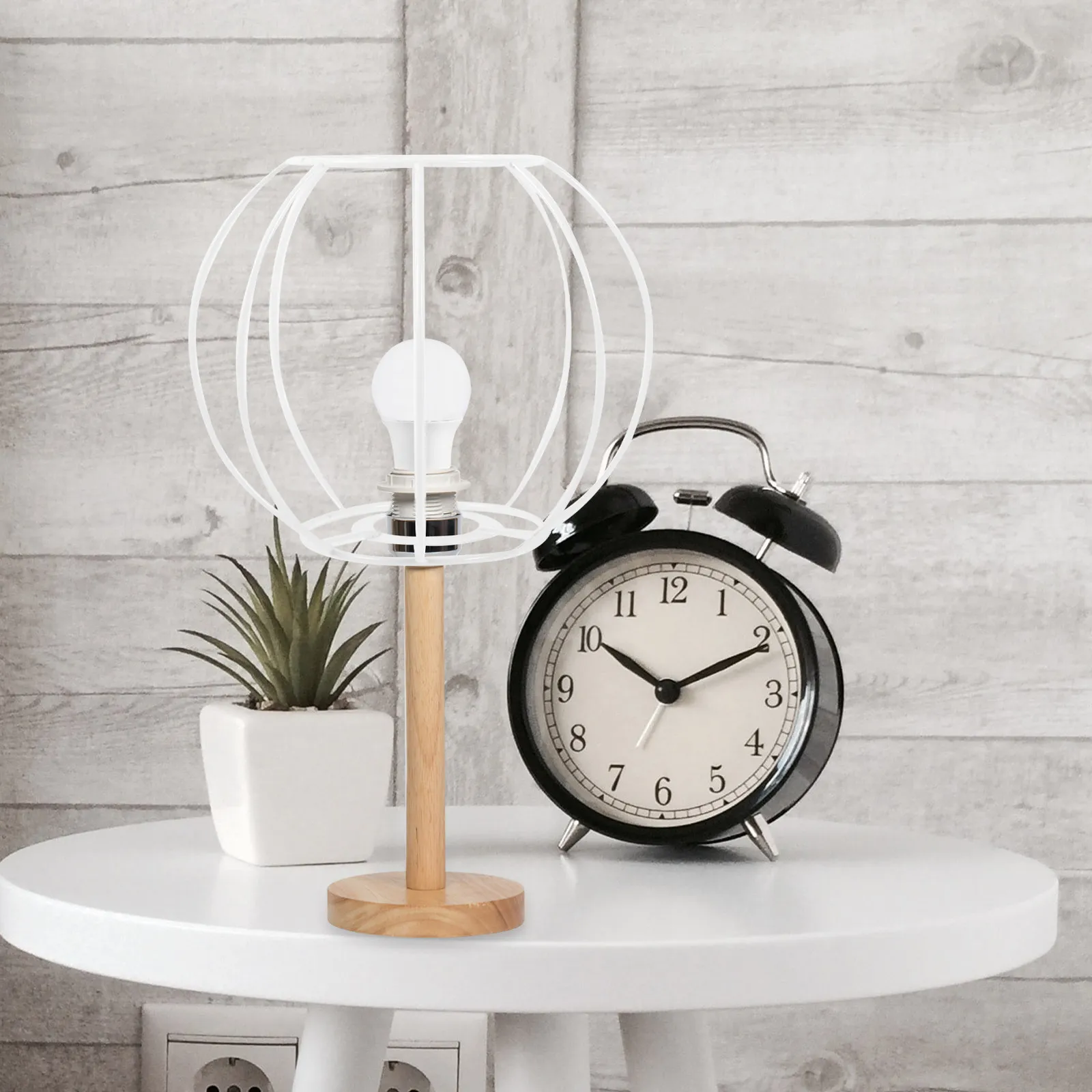 Sturdy Iron Lampshade Ring Frame – DIY Table & Ceiling Lamp Shade Bracket Holder, Multipurpose Metal Lamp Guard