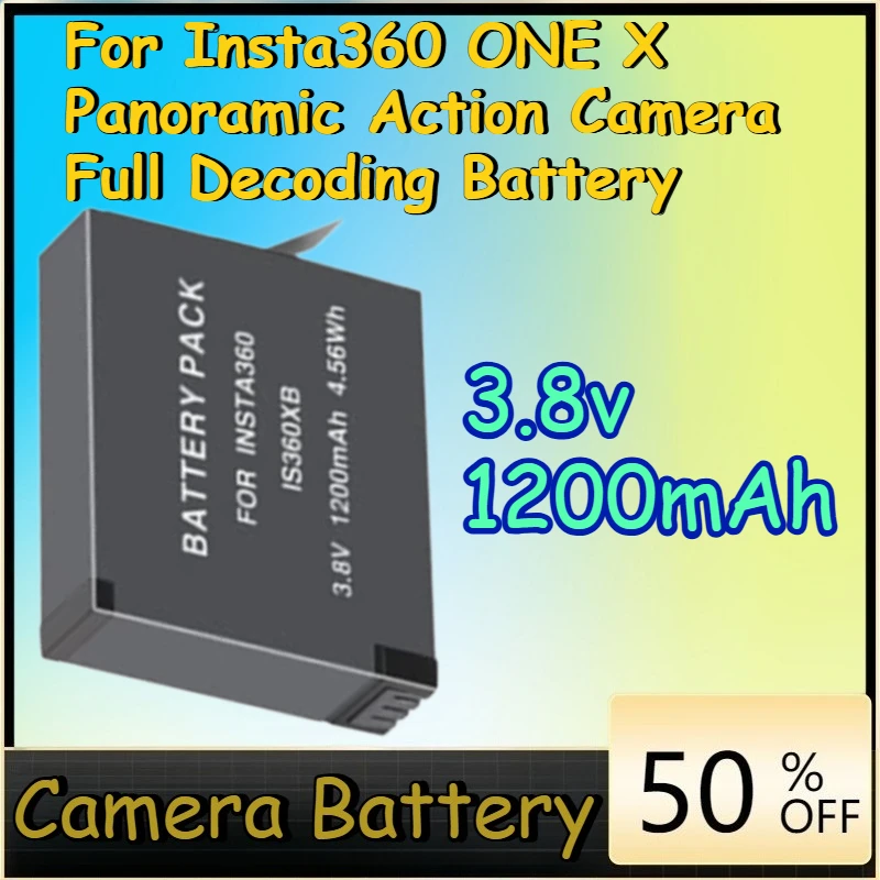 

3.8v 1200mAh Insta360 ONE X High-Quality Battery for Insta360 ONE X Panoramic Action Camera Full Decoding Battery