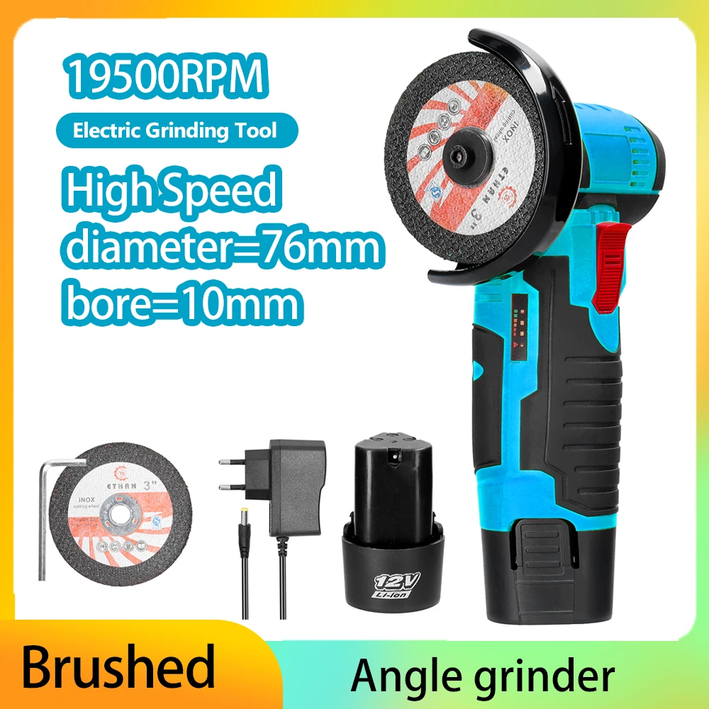 19500rpm Electric Grinding Tool Multifunctional Mini Grinder Handheld Cutter for Cutting Polishing Ceramic Tile Wood Stone Steel