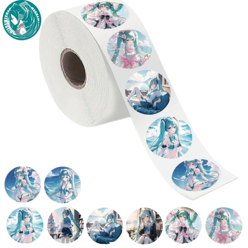 Hatsune Miku's Popular Cartoon Children's Stickers Cute Anime Suitable for Mobile Phone Cases Computer Notebooks Decorative