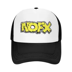 Nofx Punk Band Logo Akcesoria Siatka piankowa Czapka typu Trucker Letnia oddychająca muzyka rockowa Siateczkowa czapka z daszkiem Wytrzymała regulacja