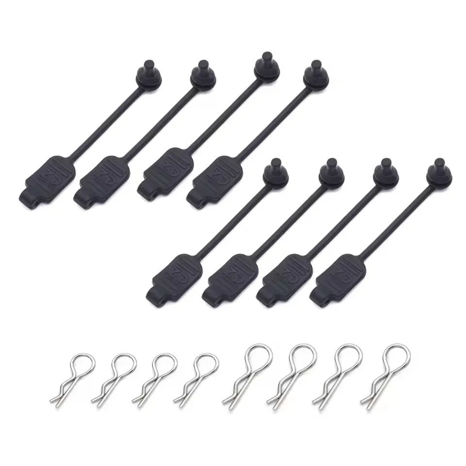 ZD Racing RC Car Body Shell Metallo R Clip Fermo in gomma flessibile per 1/12 1/10 1/8 1/7 RC Car Shell Fibbia anti-perdita 8301