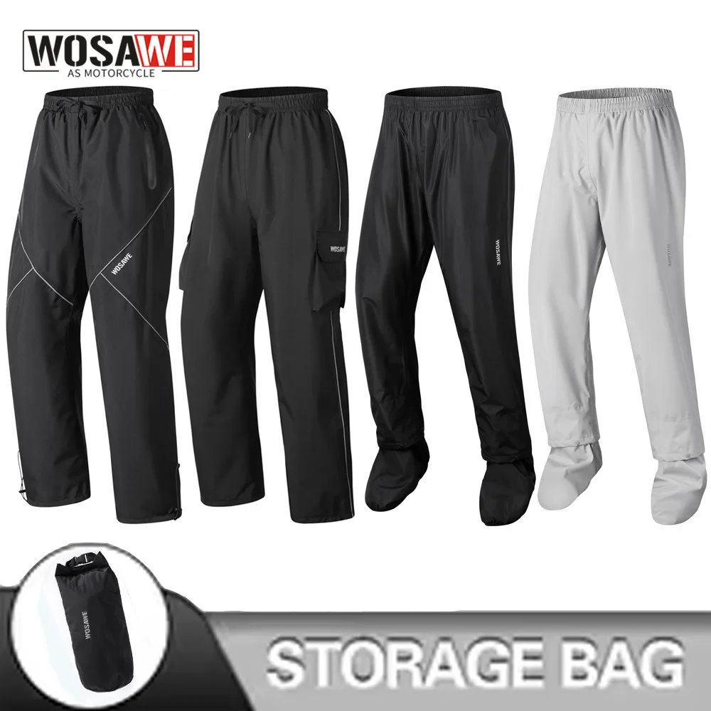 

WOSAWE Motorcycle Motorbike Rainproof Single Pants Waterproof Unisex Riding Fishing Adult Outdoor Fishing Breathable Rain Pants