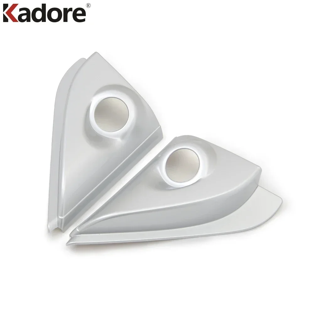 For Mitsubishi Outlander 2016-2020 Carbon Fiber A Pillar Triangle Audio Stereo Speaker Bezels Covers Car Interior Accessories