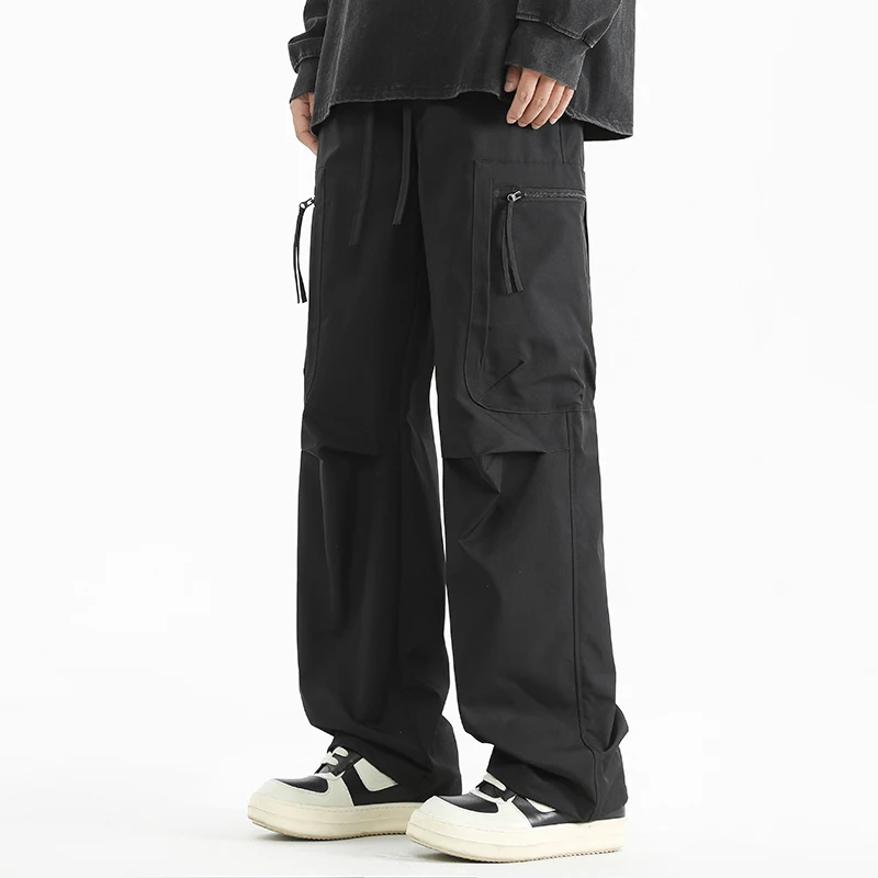 2026 Autumn Men's Workwear Pants - Loose Straight Fit Sporty Casual Pants