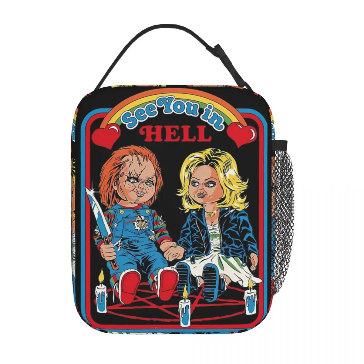 Childs Horror Halloween Accessories Insulated Lunch Bags For Travel Bride Of Chucky Food Box Portable Cooler Thermal Lunch Box