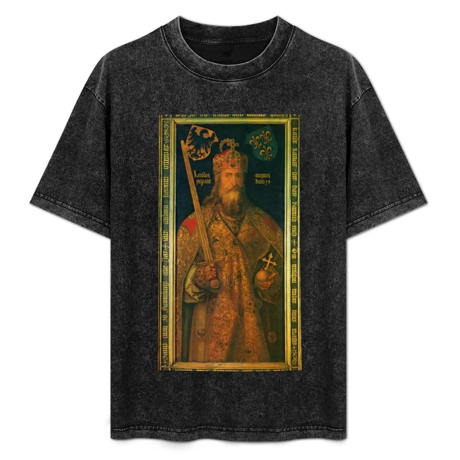 

Charlemagne by Albrecht Durer T-Shirt Sports Casual Short Sleeve Cotton Tee
