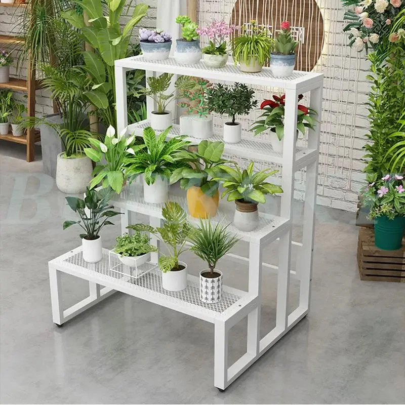 Flower Stand Plant Stand 2/3/4Tier Flower Shelf Planter Rack Storage Organizer Display Indoor Garden Balcony Floor-standing Rack