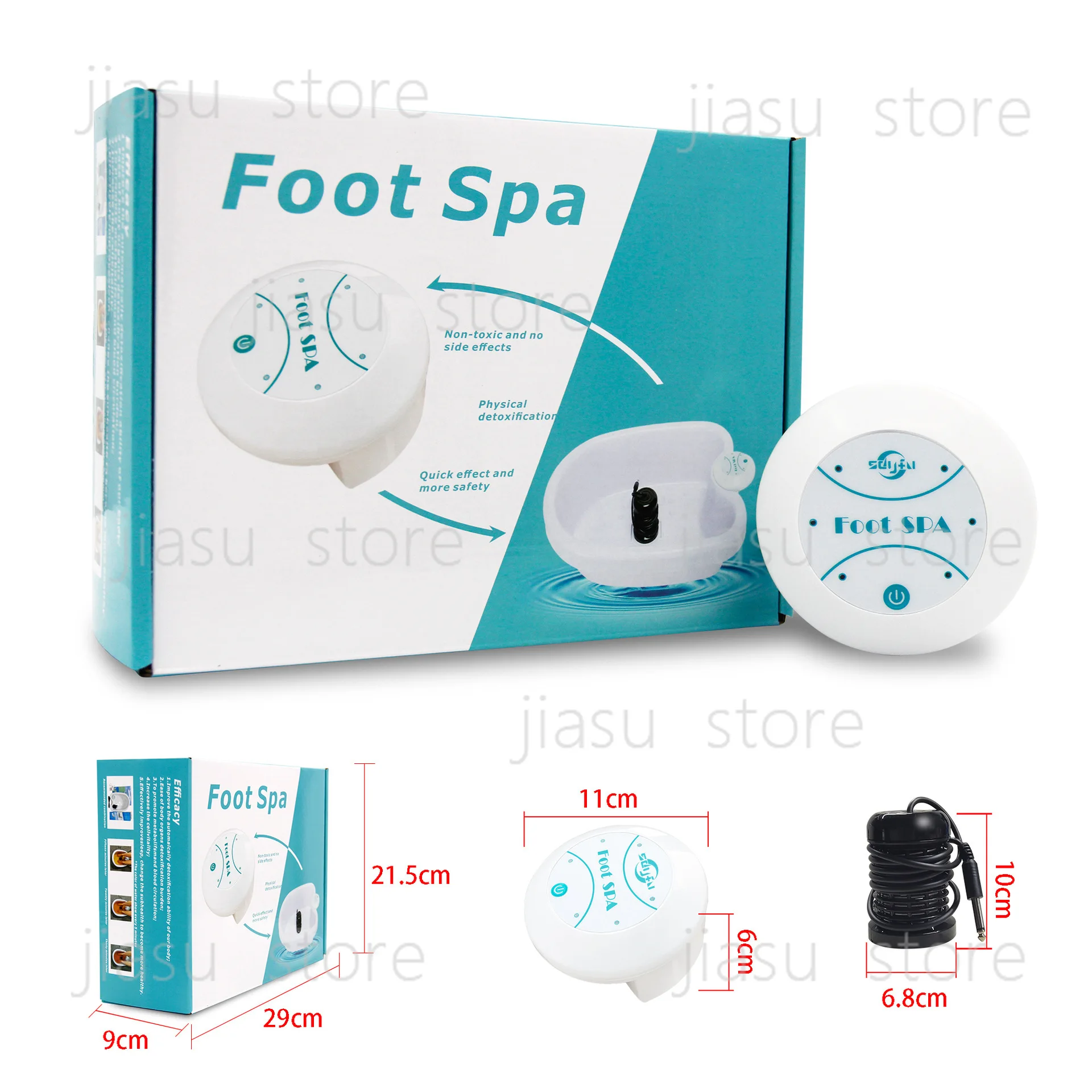 Household Ionic Foot Bath Machine, Mini Portable Foot Spa Basin Ionic Foot Detox Device