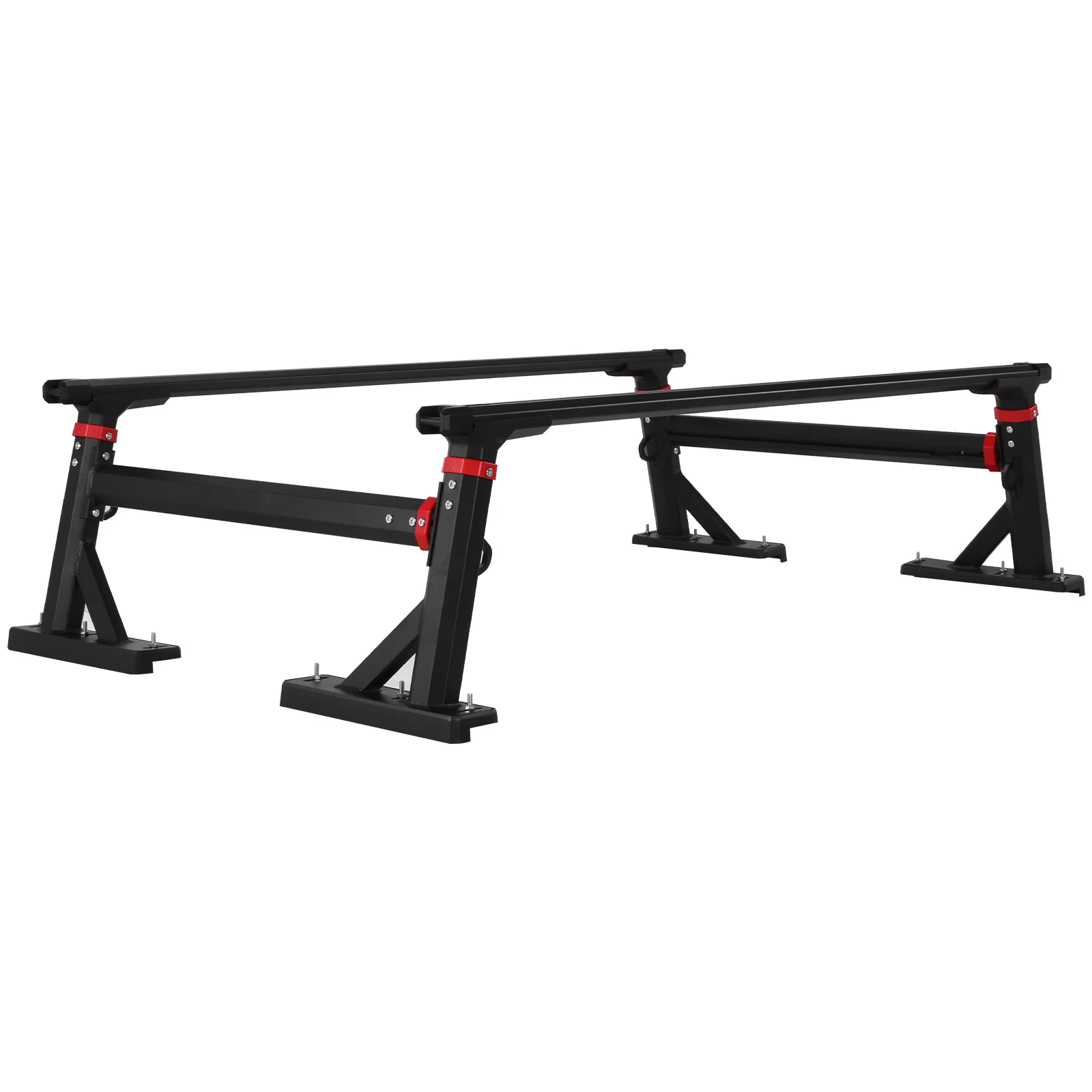 

Багажник на кузов грузовика, грузоподъемность 800 фунтов, алюминиевый, регулируемый по высоте 18-28 дюймов, с поперечными перекладинами для Ford F-Series/Ram/Tacoma/Tundra/Canyon