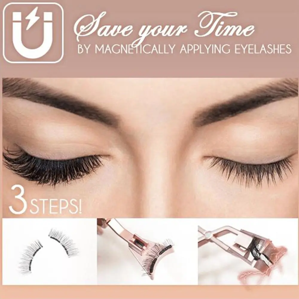 No Need Glue Easy to Apply Only 2 Seconds to Wear Magnetic Eyelash Curler Eyelash Clip Quantum Soft Magnetic False Eyelashes