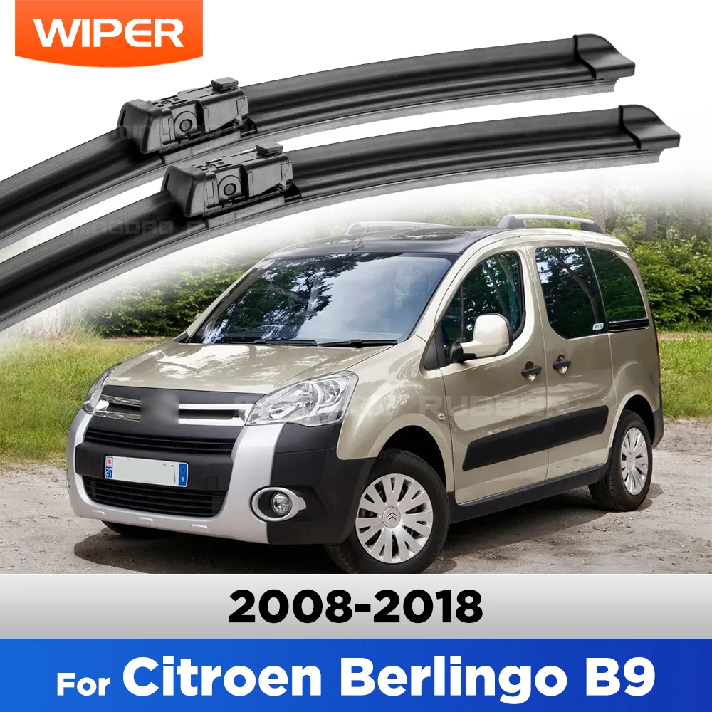 

Front Wiper Blades For Citroen Berlingo B9 2008-2018 2009 2010 2011 2012 2013 Windshield Windscreen Window Brush 26"+16"