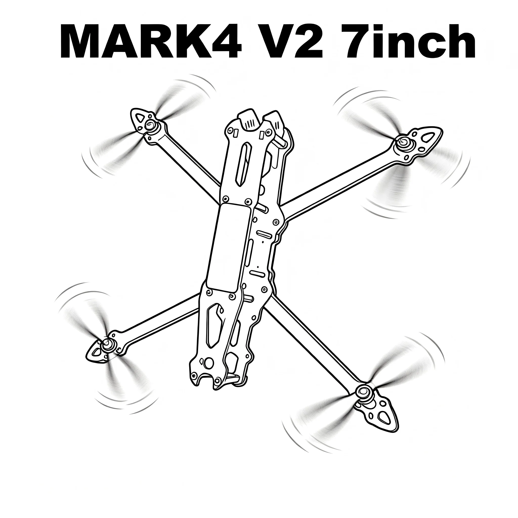 MARK4-V2 Mark 4 V2 5inch 240mm / 7inch 295mm FPV Frame Kit Carbon Fiber With 5mm Arm For O3 FPV Racing Drone Quadcopter Freestyl