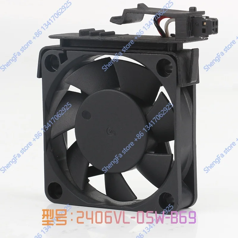 cooling fan genuine product NMB 5V 12V 48V AC EC 6015 6CM 60X60X15MM Fanuc three-wire with bracket 2406VL-05W-B69 DC 24V 0.10A