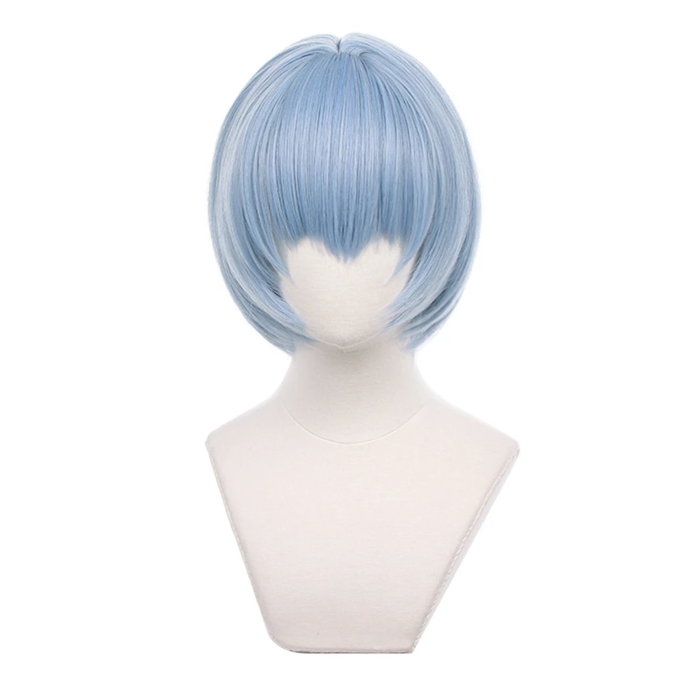 Ayanami Rei Cosplay Pruik Lang/Kort Blauw Rei Ayanami Anime Pruiken Hittebestendige Synthetisch Haar Halloween Pruik + Pruik cap