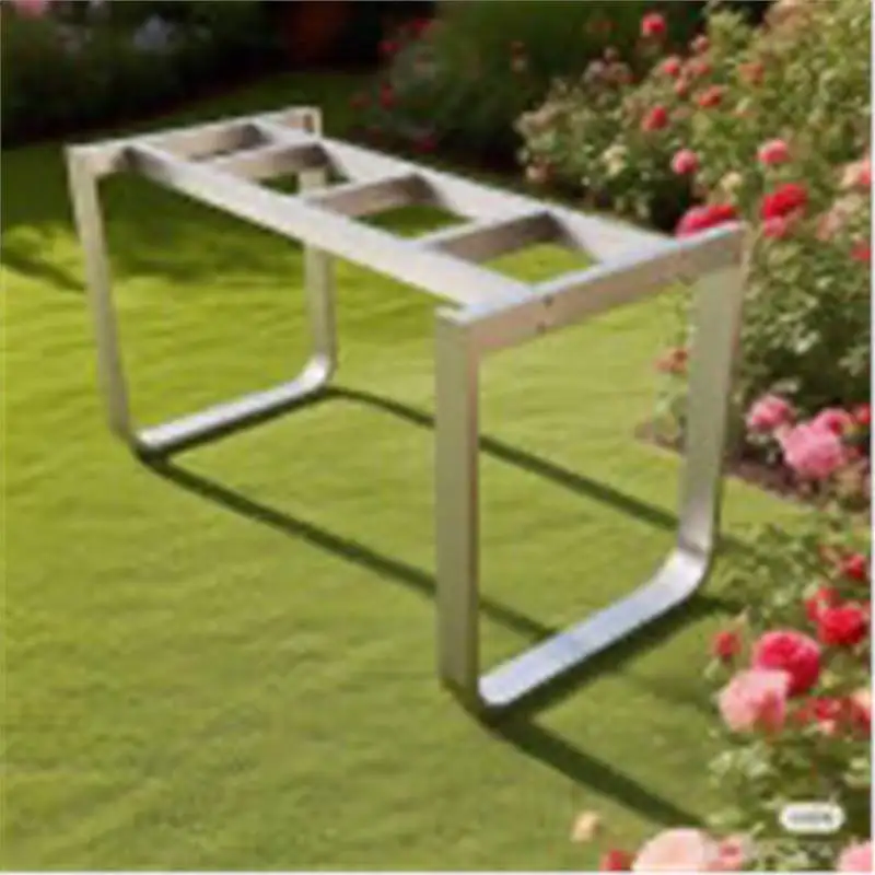 Computer desk marble stainless steel base dining table rock slab frame thickened legs coffee bracket