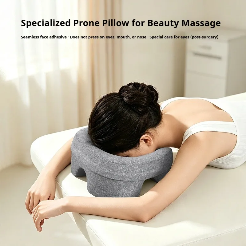 Face Down Pillow Prone Pillow for Prone Face Down Resting Comfort Memory Foam Ergonomics Home Massage Headrest for Beauty Salon